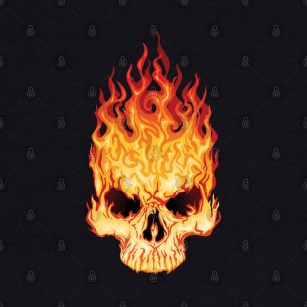 Fire skull by VRXPlums